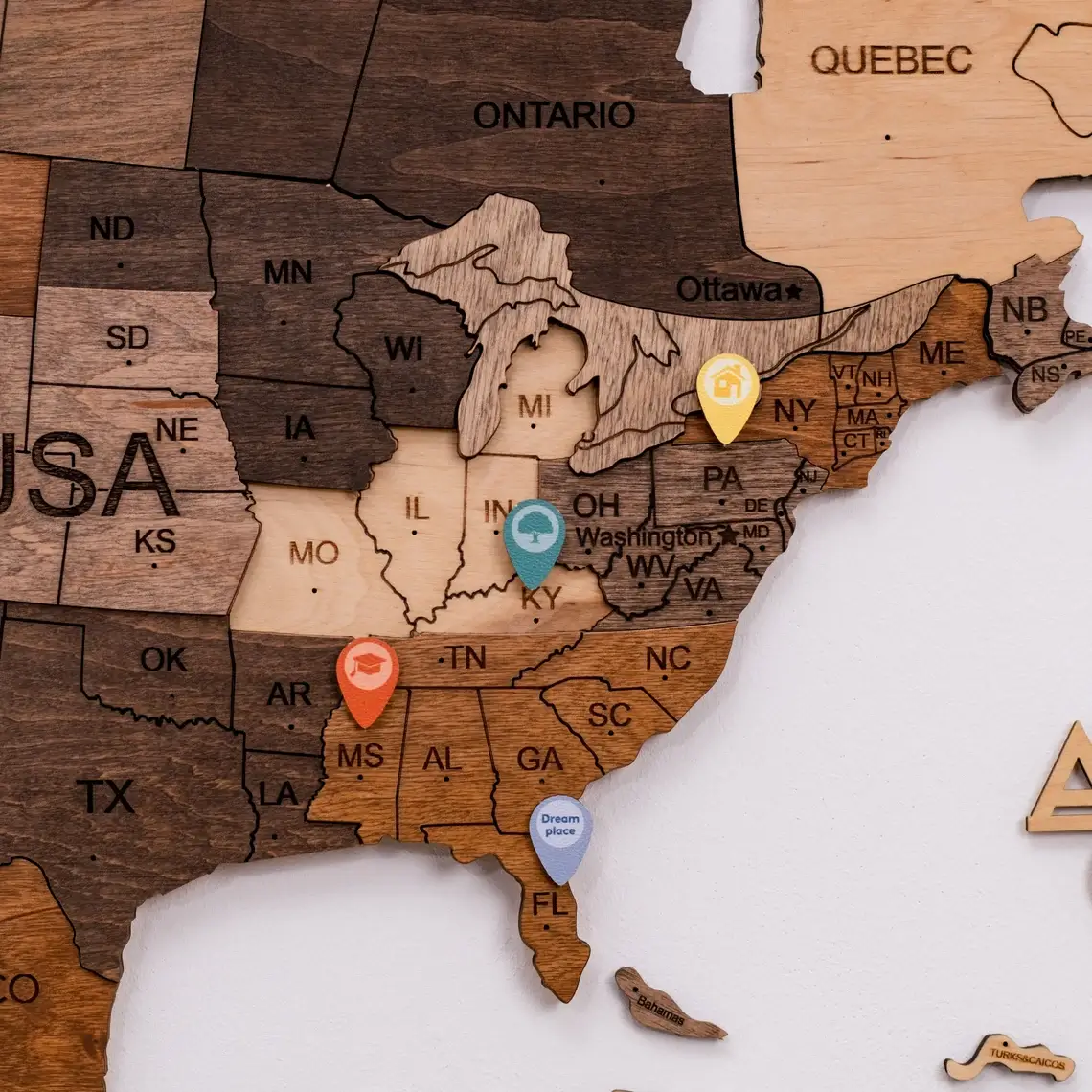 Wooden Location Pins - Image 6