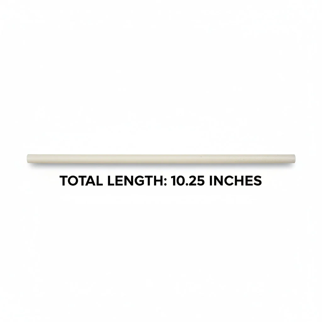 Wrapped 10.25'' x 0.27'' Compostable White Giant Drinking Straws - 1,850 Count - Image 2