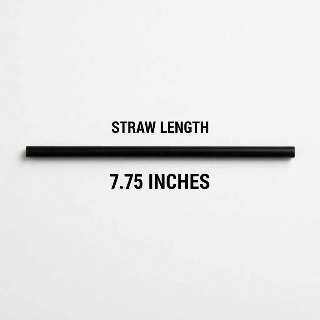 Wrapped 7.75'' x 0.24'' Compostable Black Jumbo Drinking Straws - 2,500 Count - Image 2