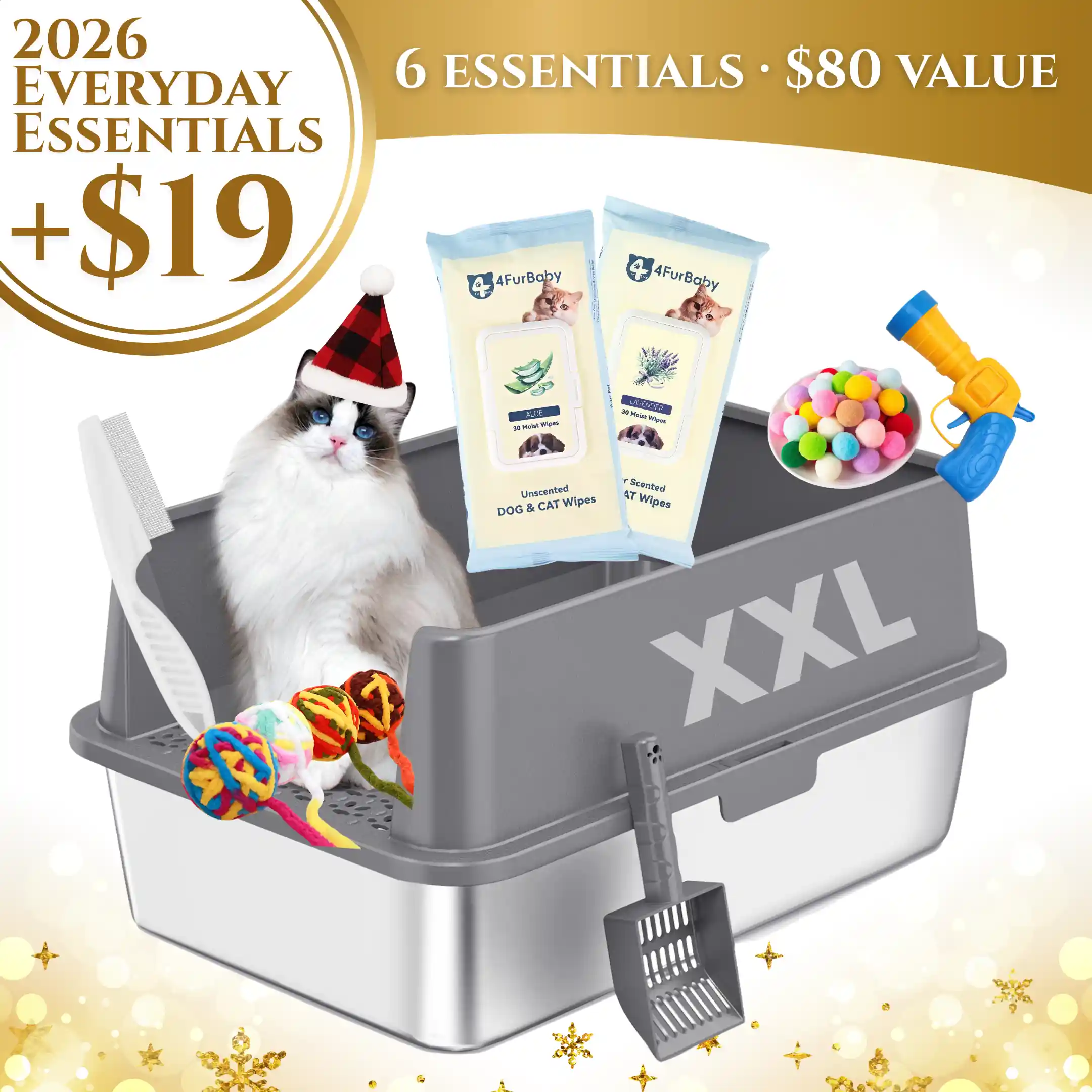 XXL Stainless Steel Cat Litter Box with Lid – High Sides, Low Entry, Easy to Clean, Odor-Free, Anti-Leak | Buy 2 & Save $10 - Image 11