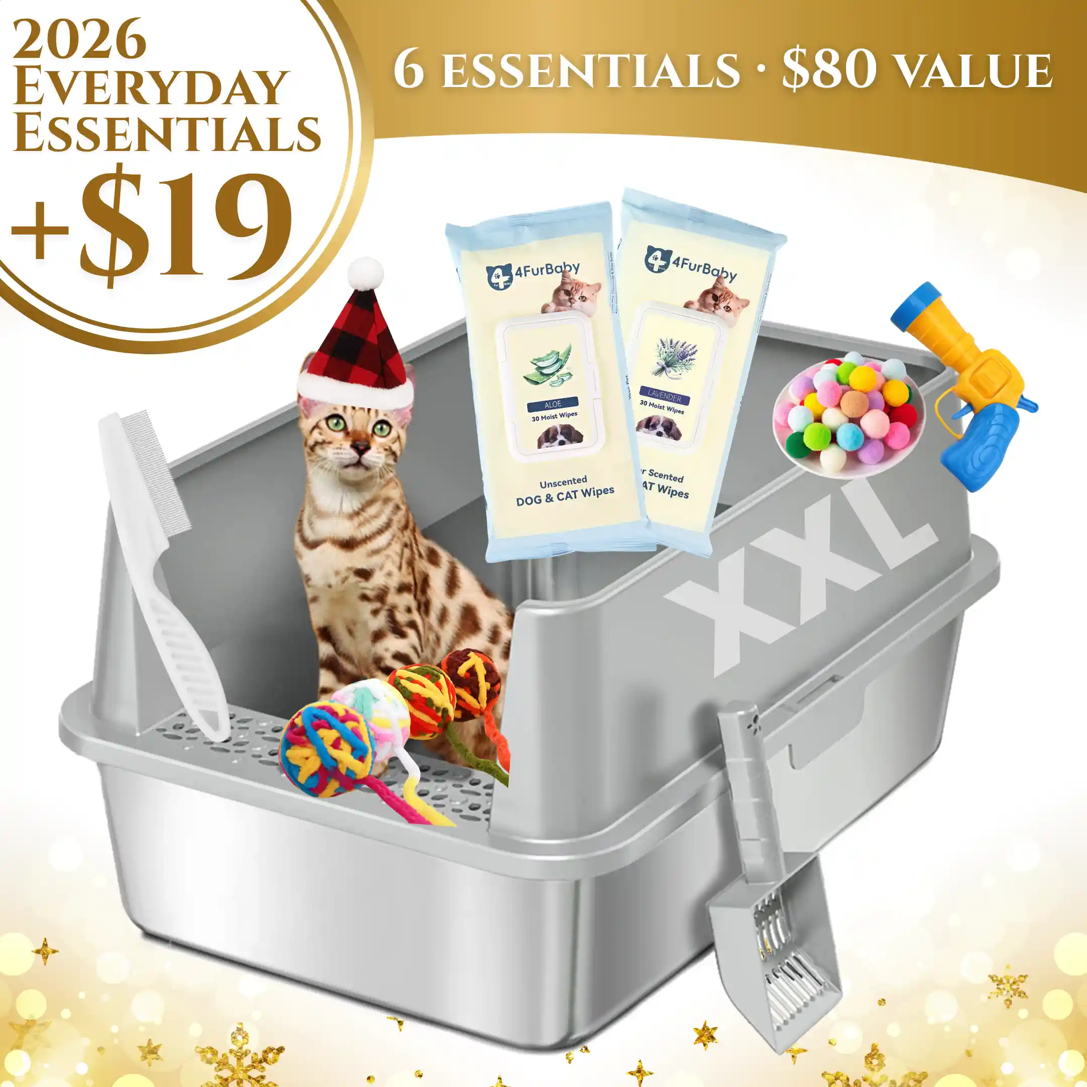 XXL Stainless Steel Cat Litter Box with Lid – High Sides, Low Entry, Easy to Clean, Odor-Free, Anti-Leak | Buy 2 & Save $10 - Image 12