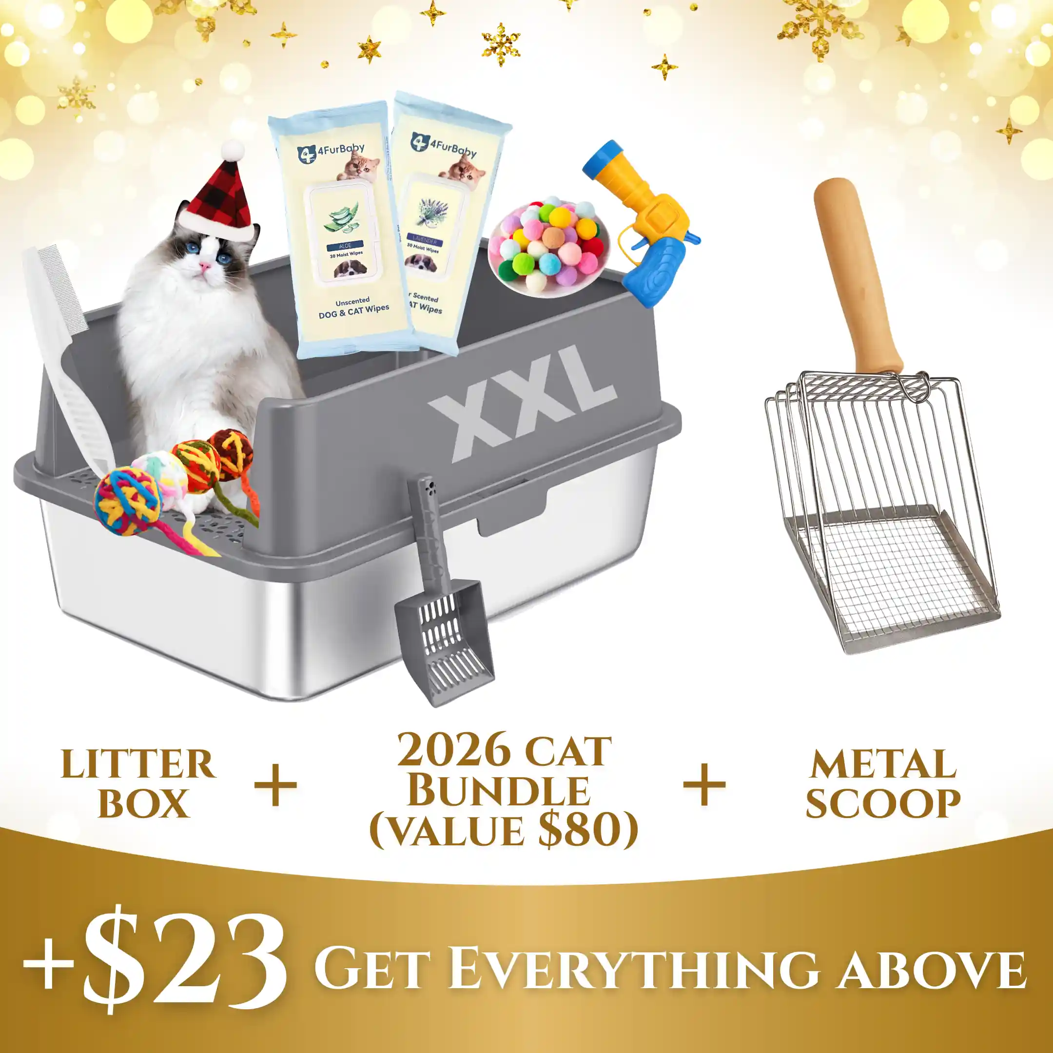XXL Stainless Steel Cat Litter Box with Lid – High Sides, Low Entry, Easy to Clean, Odor-Free, Anti-Leak | Buy 2 & Save $10 - Image 17