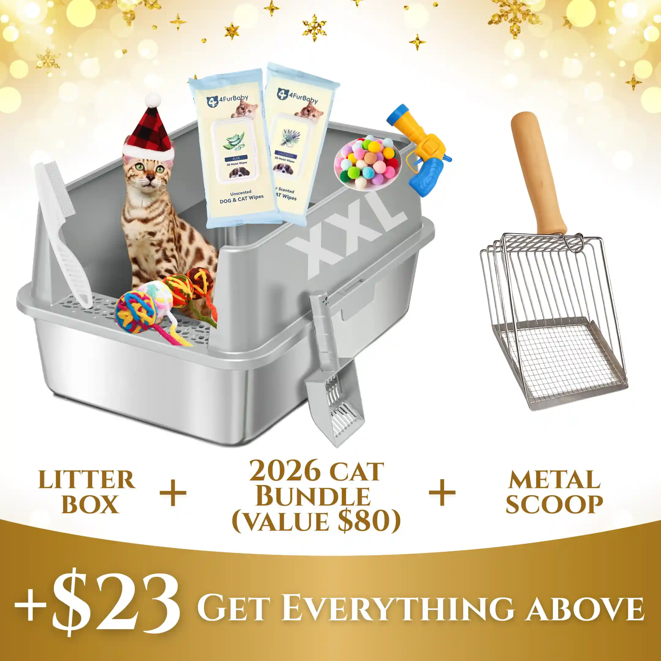 XXL Stainless Steel Cat Litter Box with Lid – High Sides, Low Entry, Easy to Clean, Odor-Free, Anti-Leak | Buy 2 & Save $10 - Image 18