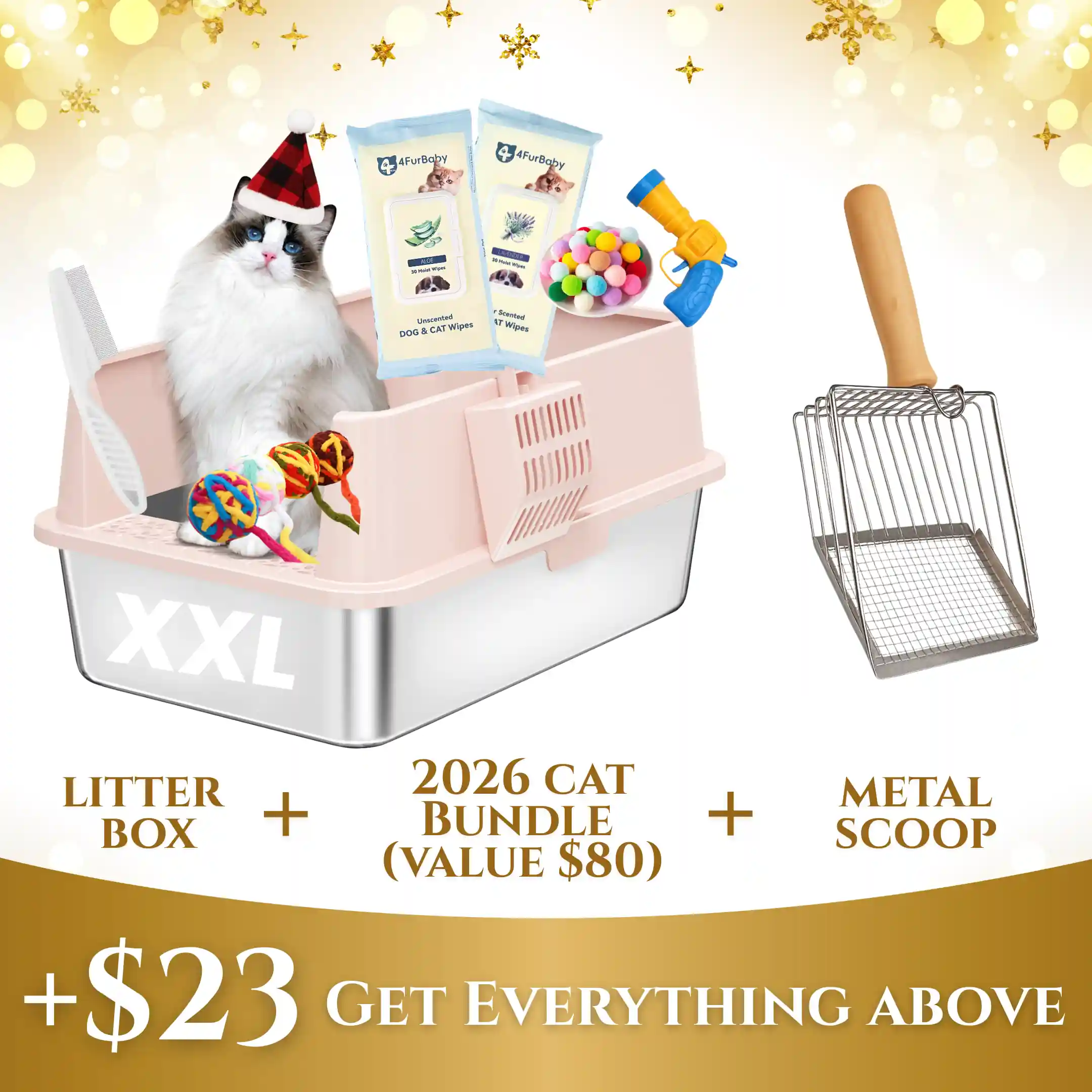 XXL Stainless Steel Cat Litter Box with Lid – High Sides, Low Entry, Easy to Clean, Odor-Free, Anti-Leak | Buy 2 & Save $10 - Image 19